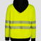 Sudadera con capucha de alta visibilidad clase 3 unisex Hi-viz Hoody. Color amarillo/negro.