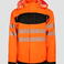 Parka de alta visibilidad clase 3 unisex. Color naranja/negro.