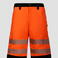 Pantalon corto de alta visibilidad unisex. Color naranja/negro.
