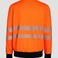 Sudadera de alta visibilidad clase 3 unisex. Color naranja/negro.