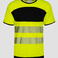 Camiseta de alta visibilidad clase 2 unisex Eost. Color amarillo/negro.