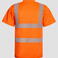 Camiseta de alta visibilidad unisex Broken. Color naranja.