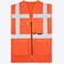 Chaleco de alta visibilidad unisex Larisa. Color naranja.
