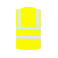 Chaleco reflectante ligero unisex Minden. Color amarillo.