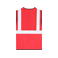 Chaleco reflectante malla transpirable unisex Mesh Vest. Color rojo.