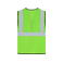 Chaleco reflectante malla transpirable unisex Mesh Vest. Color verde lima.