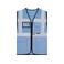 Chaleco reflectante malla transpirable unisex Mesh Vest. Color azul cielo.