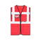 Chaleco reflectante malla transpirable unisex Mesh Vest. Color rojo.