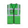 Chaleco reflectante malla transpirable unisex Mesh Vest. Color verde.