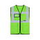 Chaleco reflectante malla transpirable unisex Mesh Vest. Color verde lima.