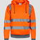 Sudadera con capucha de alta visibilidad clase 3 unisex Hoody. Color naranja.