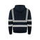 Sudadera con capucha de alta visibilidad clase 3 unisex Hoody. Color azul marino.