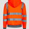 Sudadera con capucha de alta visibilidad clase 3 unisex Hoody. Color naranja.