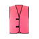 Chaleco reflectante con identificador unisex Identification vest. Color rosa neón.