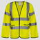 Chaqueta de alta visibilidad ligera unisex Andorra. Color amarillo.