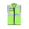 Chaleco reflectante unisex Multi Functional Vest. Color verde lima.