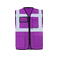Chaleco reflectante unisex Multi Functional Vest. Color morado.