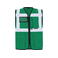 Chaleco reflectante unisex Multi Functional Vest. Color verde.