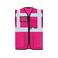 Chaleco reflectante unisex Multi Functional Vest. Color magenta.