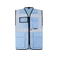 Chaleco reflectante unisex Multi Functional Vest. Color azul cielo.