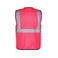 Chaleco reflectante unisex Multi Functional Vest. Color rosa neón.