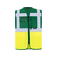 Chaleco reflectante unisex Multi Functional Vest. Color verde paramédico/amarillo.
