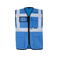 Chaleco reflectante unisex Multi Functional Vest. Color azul.
