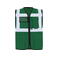 Chaleco reflectante unisex Multi Functional Vest. Color verde paramédico.