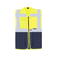 Chaleco reflectante unisex Multi Functional Vest. Color amarillo/azul marino.
