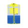 Chaleco reflectante unisex Multi Functional Vest. Color amarillo/azul.