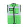 Chaleco reflectante unisex Multi Functional Vest. Color verde neón.