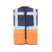 Chaleco reflectante unisex Multi Functional Vest. Color azul marino/naranja.