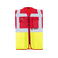 Chaleco reflectante unisex Multi Functional Vest. Color rojo/amarillo.