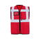 Chaleco reflectante unisex Multi Functional Vest. Color rojo.