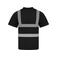 Camiseta de alta visibilidad unisex Hi-Viz. Color negro.