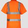 Polo de alta visibilidad unisex Hi-Viz. Color naranja.
