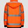 Chaqueta de invierno de alta visibilidad clase 3 unisex Raining Jacket. Color naranja.