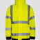 Chaqueta de invierno de alta visibilidad clase 3 unisex Raining Jacket. Color amarillo.