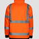 Chaqueta de alta visibilidad con capucha clase 3 unisex Kaunas. Color naranja.