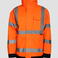 Chaqueta de alta visibilidad con capucha clase 3 unisex Kaunas. Color naranja.