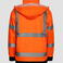 Chaqueta de alta visibilidad con capucha clase 3 unisex Kaunas. Color naranja.
