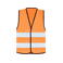 Chaleco reflectante unisex Basic Vest. Color naranja.