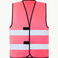 Chaleco reflectante unisex Basic Vest. Color rosa neón.