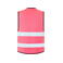 Chaleco reflectante unisex Basic Vest. Color rosa neón.
