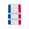 Chaleco reflectante unisex National Flag. Color azul blanco rojo.