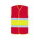 Chaleco reflectante unisex National Flag. Color rojo amarillo rojo.