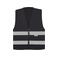 Chaleco reflectante unisex Cologne. Color negro.