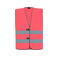 Chaleco reflectante ligero unisex Passau. Color rosa neón.