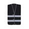 Chaleco reflectante ligero unisex Passau. Color negro.