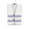 Chaleco reflectante ligero unisex Passau. Color blanco.